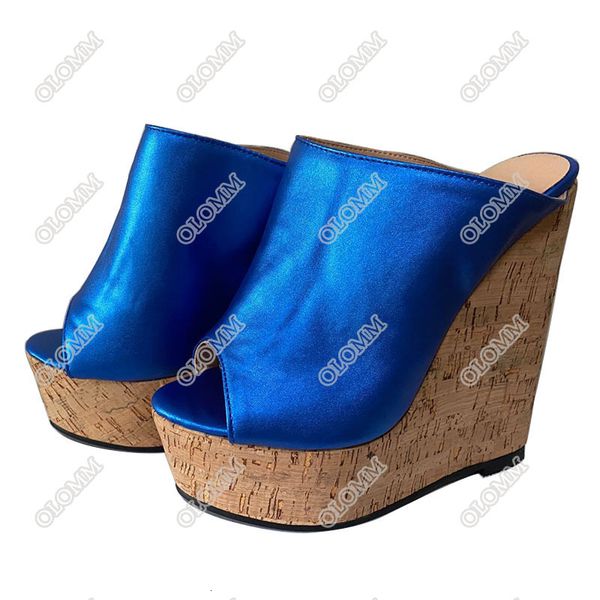 

sandals olomm handcrafted woman platform crutches sandals heels high open blue toe shoes woman's party more size 5-20 rws3, Black