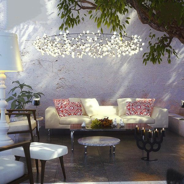 

chandeliers nordic netherlands designer white leaf lens modern firefly tree branch living led chandelier great circle lamp