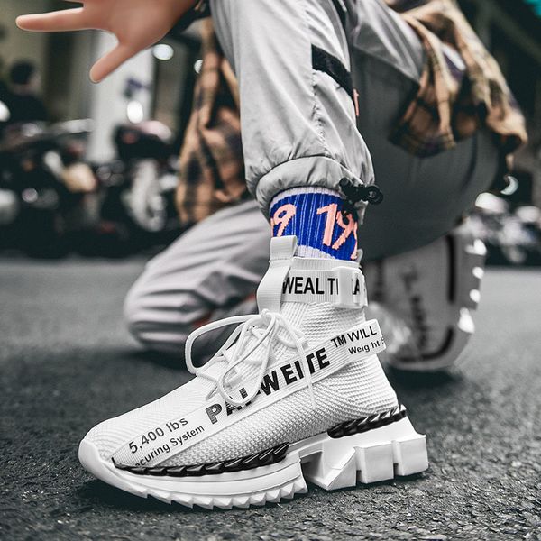 

fashion high sock sneakers breathable casual men shoes 2020 new man black and white soft lightweight big size zapatos hombre r454jwjwtrj