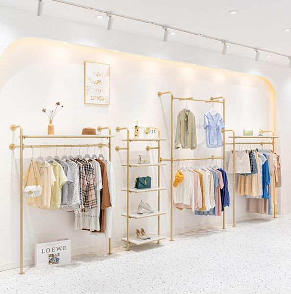 

wall clothing store display rack commercial furniture wallhanging women's cloth racks children's clothes shop hanger
