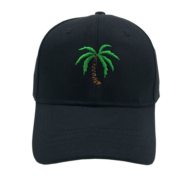 

green coconut tree baseball embroidered cotton adjustable dad cap, Blue;gray