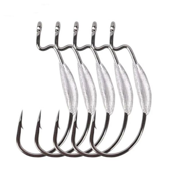 

fishing hooks 5pcs/lot fishhook crank hook barbed high carbon steel lure soft bait fish tackle 1# 2/0# 3#