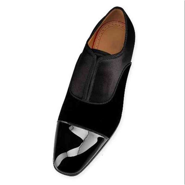 

flat designers brand red sole mens formal business shoes real leather wedding groom dress, Black