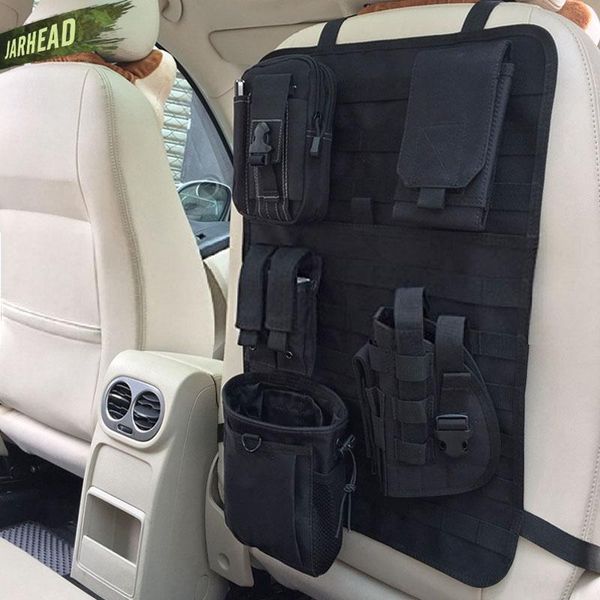 

stuff sacks universal tactical molle car seat back organizer military panel vehicle cover protector kit mat black
