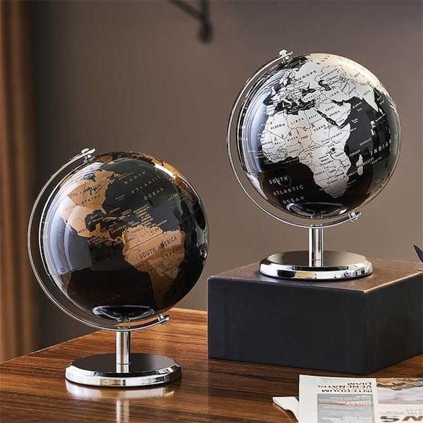 Accessori creativi per la decorazione della casa Globo mondiale retrò Mappa di apprendimento moderna Geografia desktop Educazione per bambini 211105