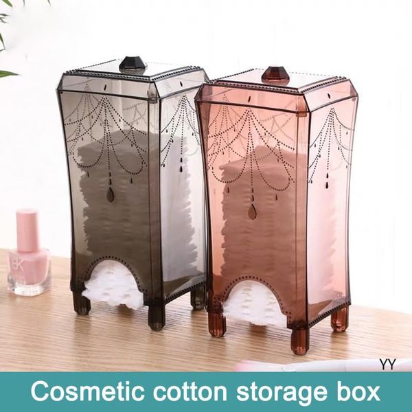 

storage boxes & bins acrylic makeup organizer cotton swabs container cosmetic pad jewelry box holder candy jars