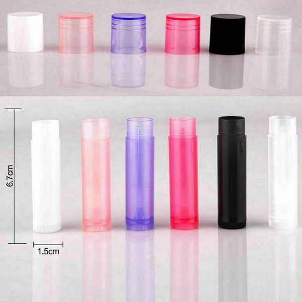 

storage bottles & jars 50 pcs empty lip tubes bulk 5g 5ml with twist bottom lipstick clear refillable container for diy cosmetic makeup