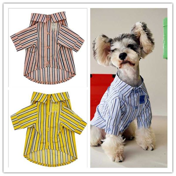 

spring clothes for dogs pet striped shirts dog clothing small coat schnauzer akita cute products apparel
