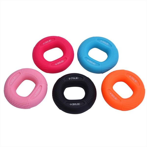 

adjustable strength silicone gripper training arm muscle recovery grip ring fitness equipment resistance bands