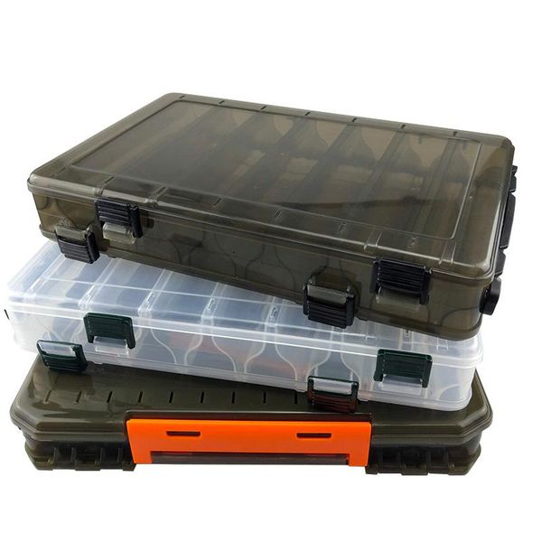 

multifuctional 2 layer fishing tackle box for baits double side plastic lure storage case accessory a306 accessories