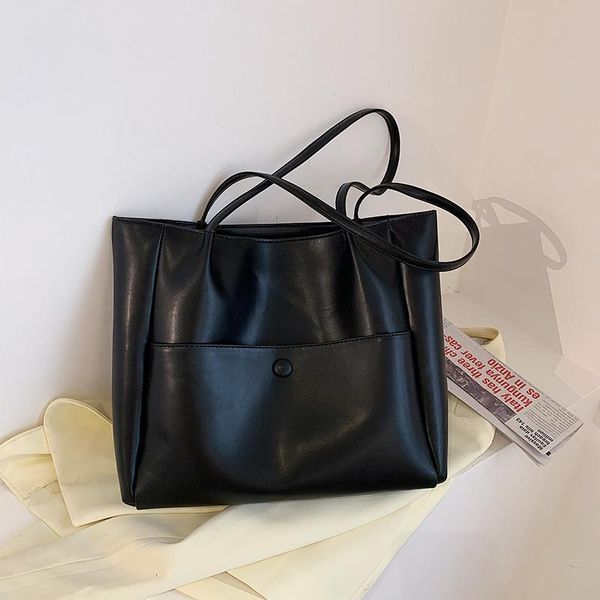 

evening bags large-capacity leather women's bag 2021 korean fashion one-shoulder underarm high-end sense of wild tote