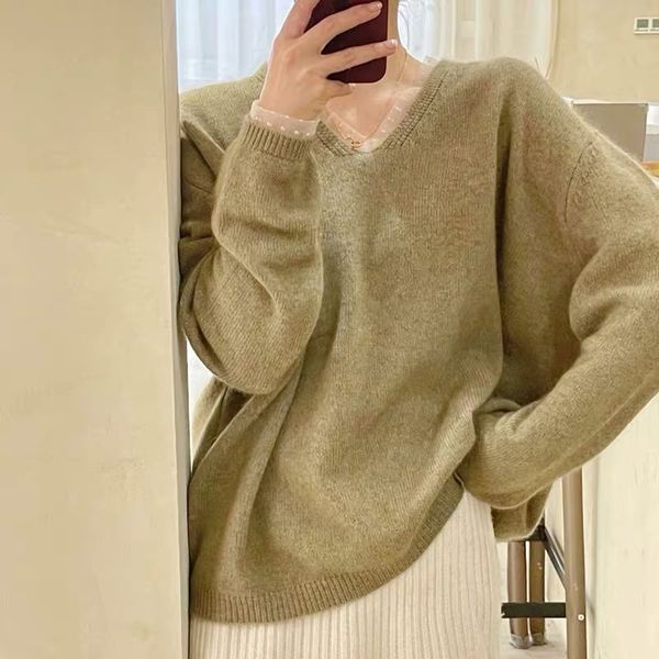 

women's sweaters realeft autumn oversize women's blouses long sleeve with low-v cleavage knitting sweaters hhpv, White;black