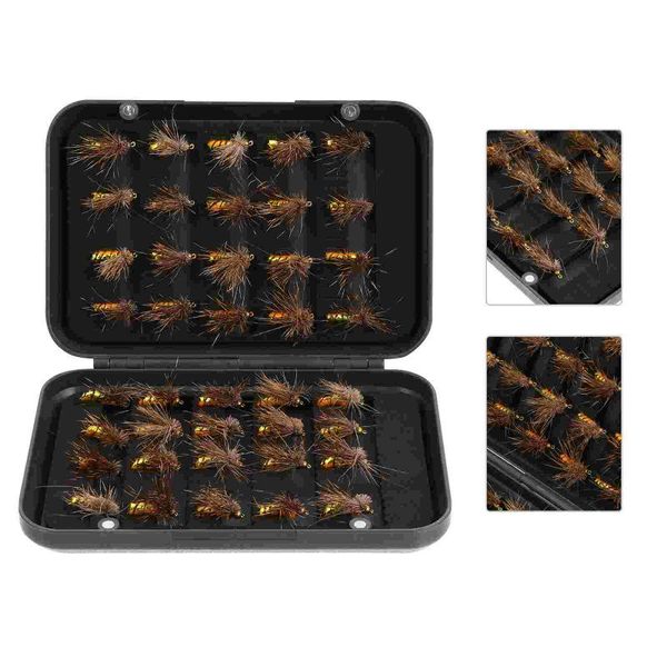 

fishing hooks 40pcs professional flies hook baits lures with storage box