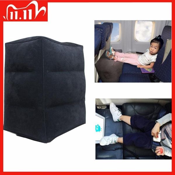 

kids flight sleeping footrest pillow resting on airplane car bus inflatable travel foot rest pad