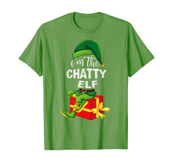 

i'm the chatty elf t-shirt, White;black