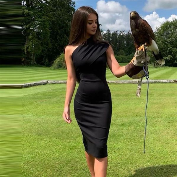 

casual dresses off shoulder dress bandage ruched sleeveless summer vestidos black beige one club party bodycon women, Black;gray