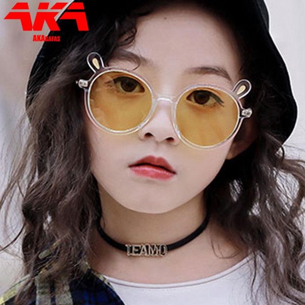 

sunglasses akagafas cool kid round children classic brand designer eyeglasses goggle shades for boy girl, Blue