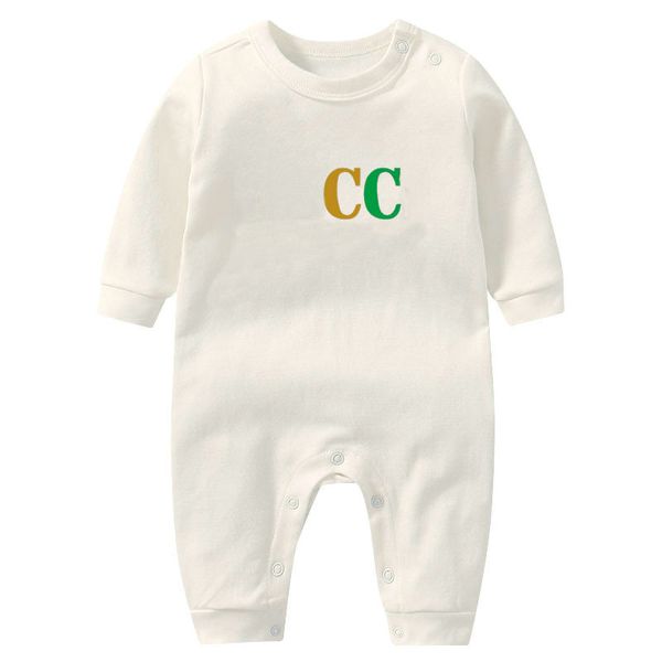 

baby rompers boys girls designer letter print pure cotton short-sleeved and long sleeve jumpsuit newborn romper g365, Blue