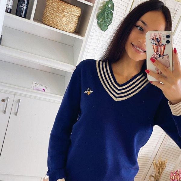 

casual autumn winter women sweater v neck knitted pullovers loose basic solid color jumpers female top, White;black