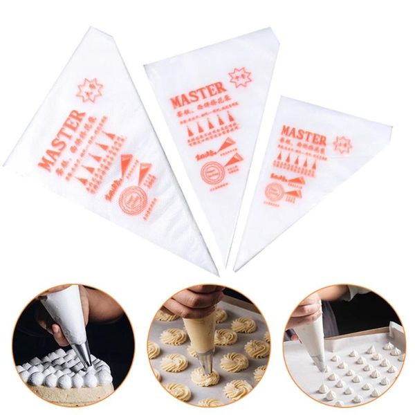 

100pcs/bag disposable pastry bag icing piping cream nozzle kitchen fondant cake decorating tips tools baking &