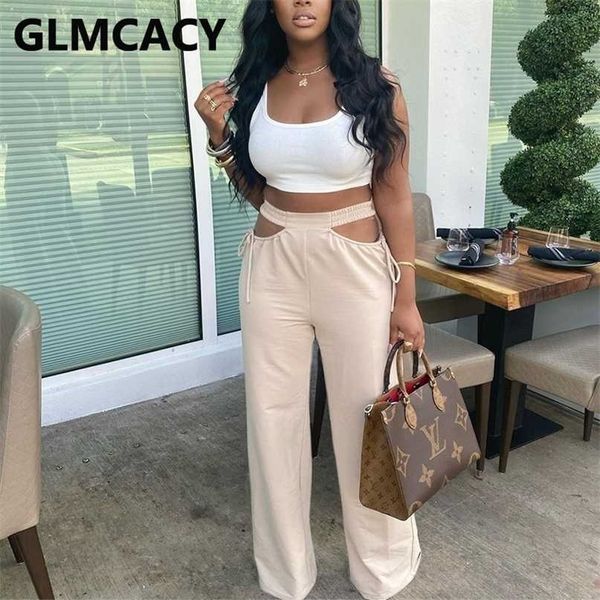 

women high waist wide leg casual elastic pants 211115, Black;white
