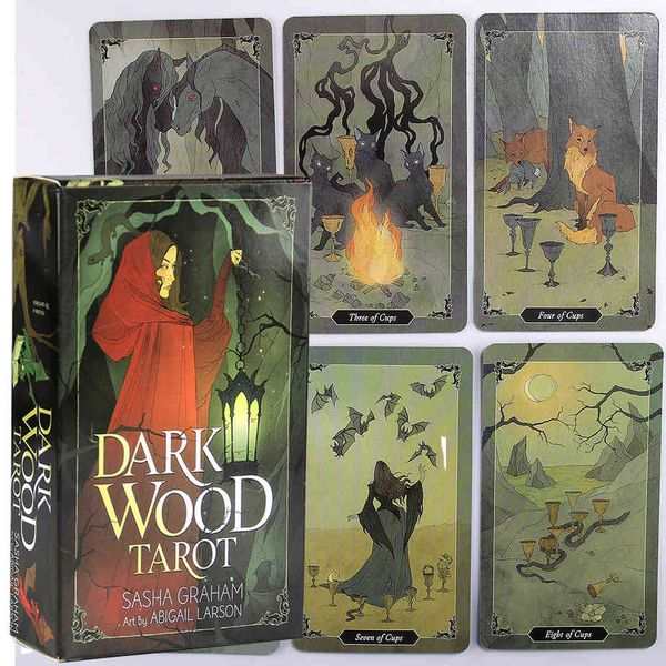 Darking Woods Tarot Cartões Deck Addination Card Game Board Entrando na madeira é fácil