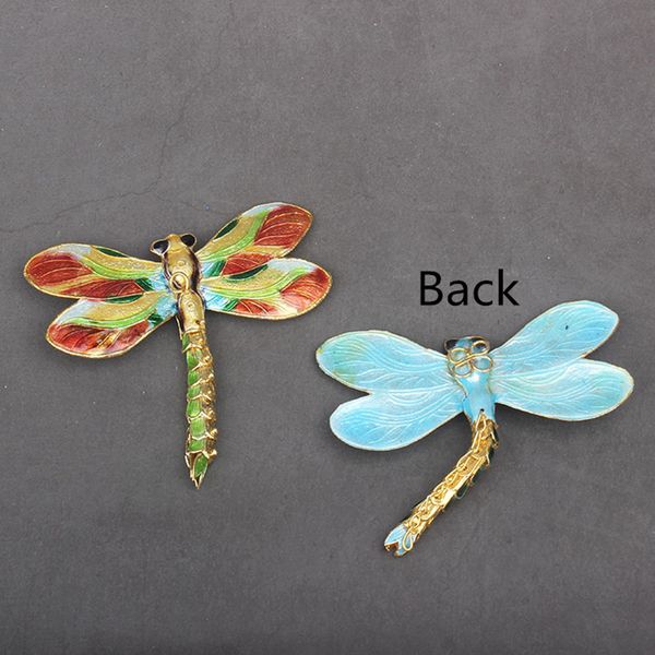 

handcrafts cloisonne enamel fancy dragonfly charms key rings keychains insect christmas tree hanging ornaments decor bag pendant gift, Slivery;golden