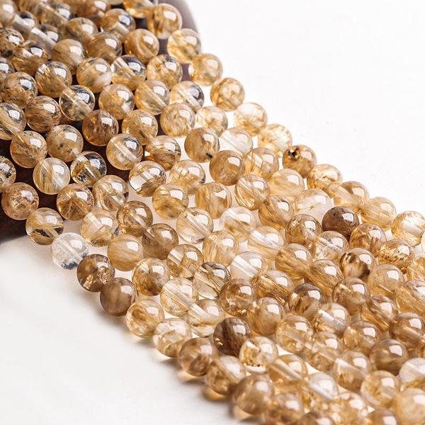 

other natural quartz crystal tea watermelon stone round beads tourmaline loose for diy jewelry making 4-12mm 15"