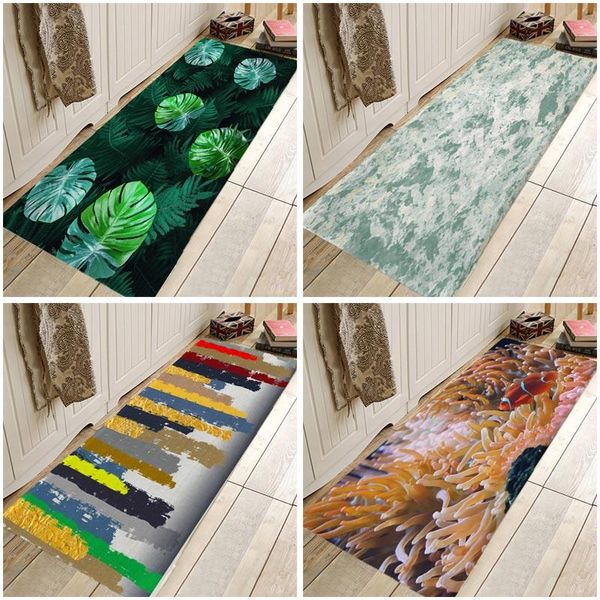 

carpets creative 3d printing tropical leaf hallway and rugs for bedroom living room carpet kitchen bathroom anti-slip floor mats