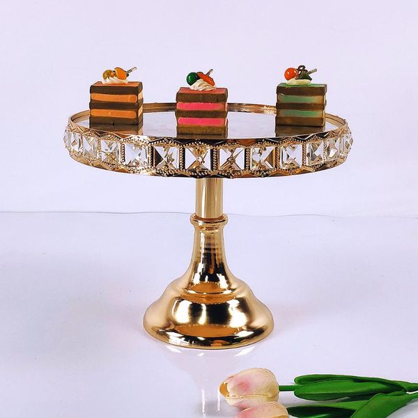 

other bakeware gold metal cake stand round wedding birthday party dessert acryl mirror cupcake pedestal display plate home decor