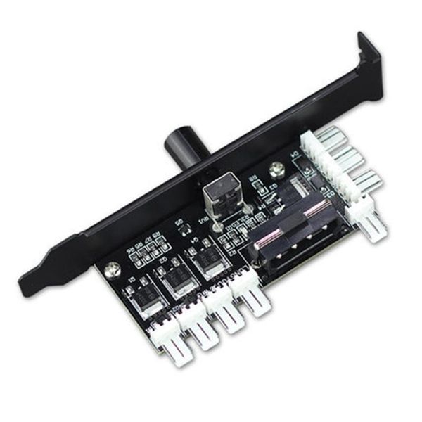 

-computer chassis fan speed controller pci bit 8 way cooling can be shut down black aluminum fans & coolings