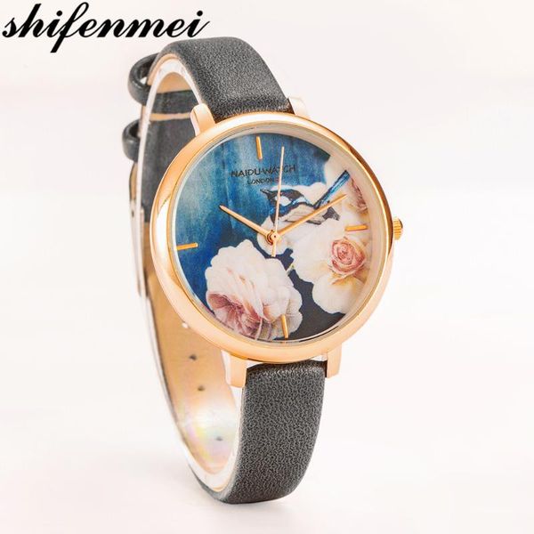 

wristwatches shifenmei women watch luxury fashion flower elegant ladies casual female quartz relogio exquisite gift, Slivery;brown