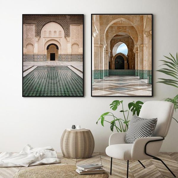 

paintings mosque casablanca posters wall art canvas painting morocco prints picture for living room interior home decoration