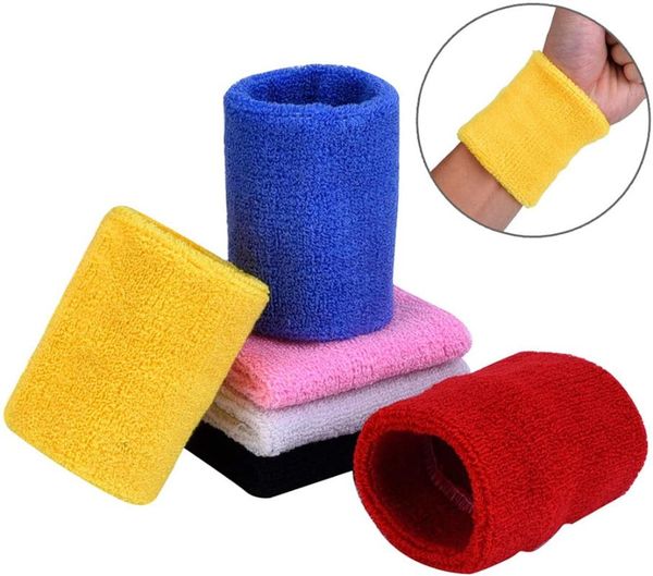 

wrist sweatband cotton wristbands armbands (1 pair) support, Black;red