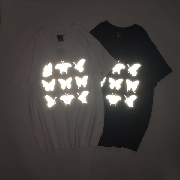 

t shirt net red reflective short sleeve women loose korean inschao 2021 summer half, White;black