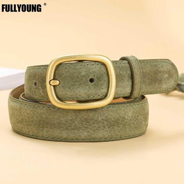 

belts fashion retro for women pigskin belt solid color metal buckle simple jeans ladies all-match accessories1, Black;brown