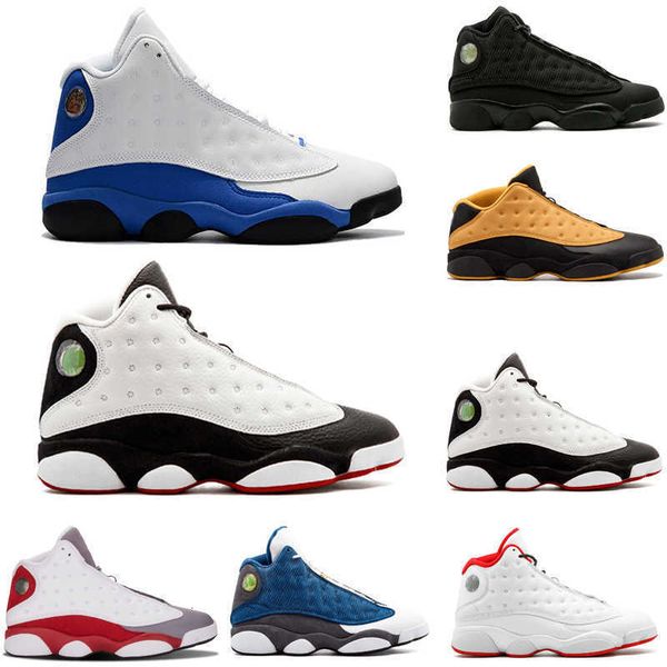 

13 13s men basketball black cat bred chicago he got game hyper royal blue olive playoffs sports shoes sneakers size us 8-13lc3u
