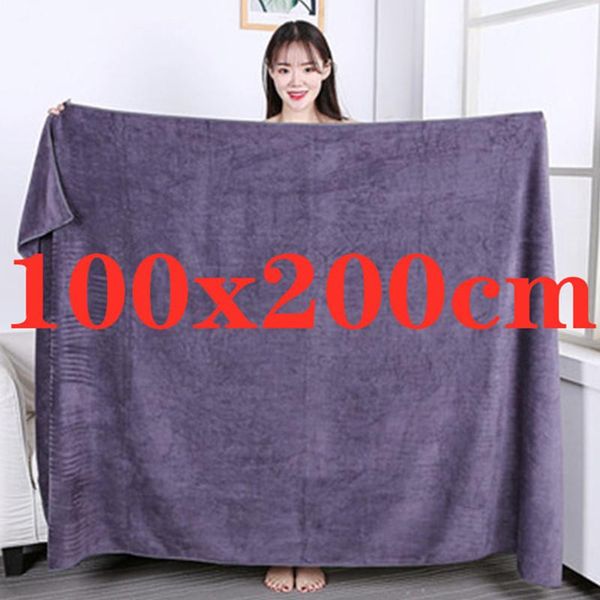 

towel 100x200 cmsuper thick microfiber bath towels super absorbent, soft fast drying and oversized lines multip grey