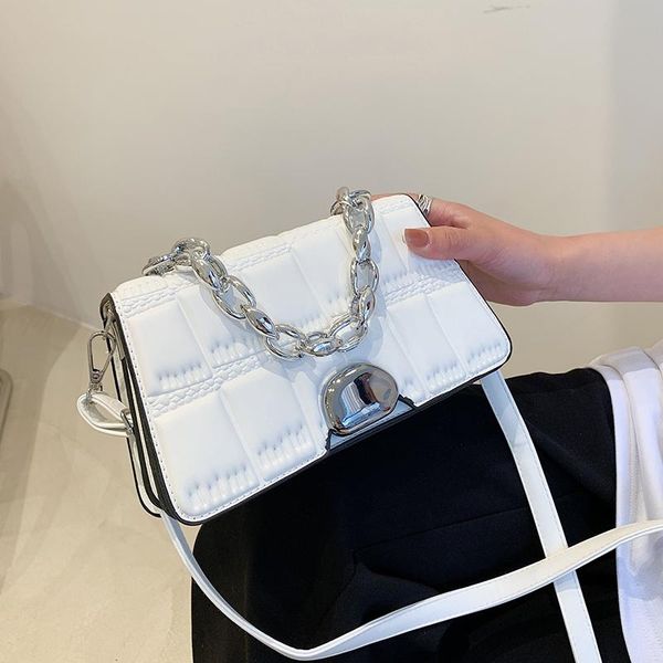 

evening bags ladies soft leather chain crossbody for women 2021 casual concise small square bag shoulder summer handbags