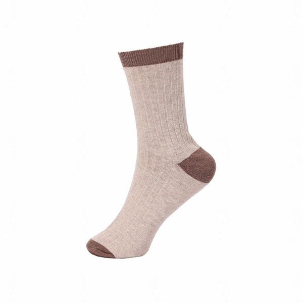

men's color matching cotton socks fashion high-quality soft and comfortable sweat-absorbent breathable sports, Black