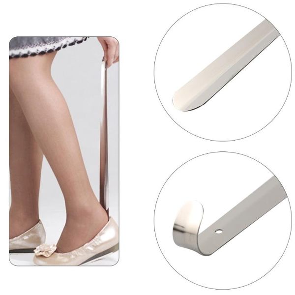 

clothing & wardrobe storage 50cm handled metal shoe horn with hanging hole