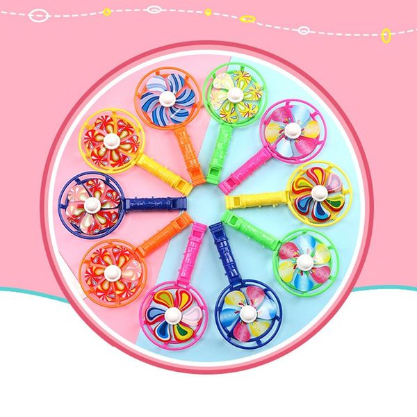 

10pcs childrens toys classic plastic whistle windmill festival birthday gifts