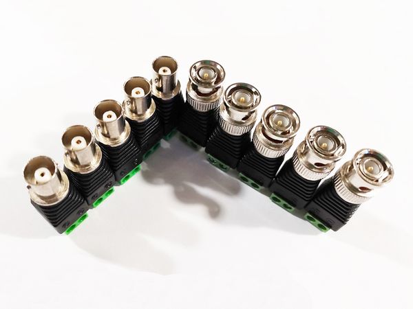 Alta Qualidade BNC Male + Feminino para AV Terminais Plug Adaptador Conector para sistemas CCTV / 10Pairs (20pcs)