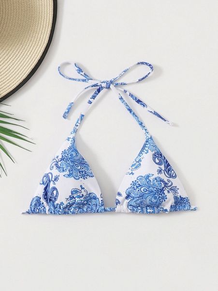 

paisley halter bikini t4jy#, White;black