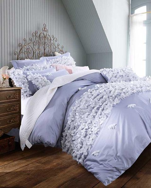 

bedding sets 60s embroidery process lace girls 100%cotton set duvet cover/sheet/pillowcases king/ size