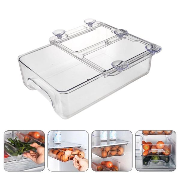 

hooks & rails 1pc kitchen egg storage box refrigerator case food preservation