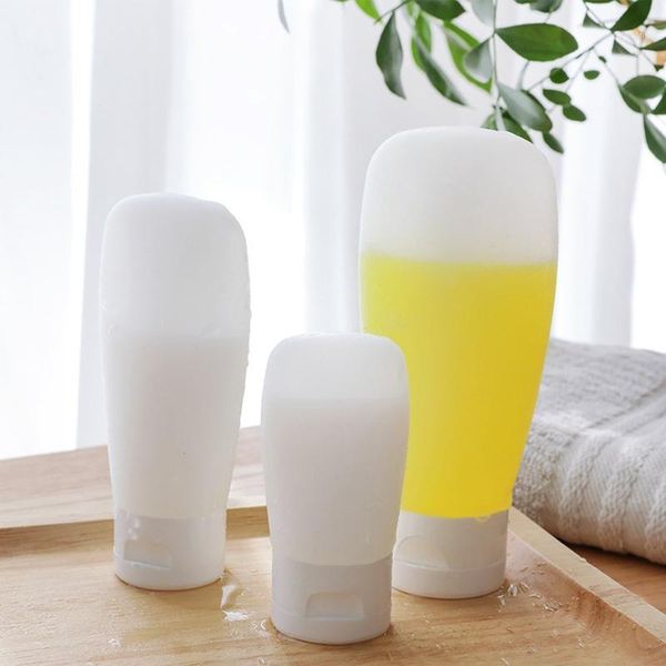 

portable flexible easy to squeeze silicone travel bottle facial cleanser shampoo bath bottles container leak-proof storage & jars
