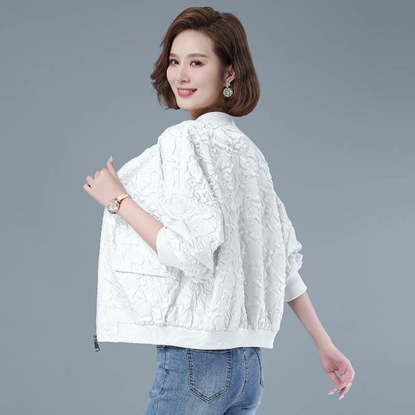 

women's jackets 2021 women spring summer casual solid jacket lady zipper o-neck long sleeve baseball female vintage plus size l97, Black;brown