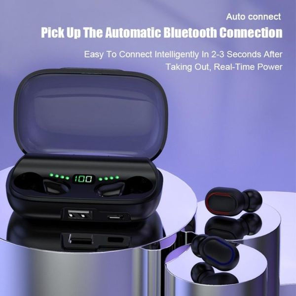 

headphones 5.0 in-ear earbuds waterproof mini headset js2 tws wireless earphone cell phone earphones