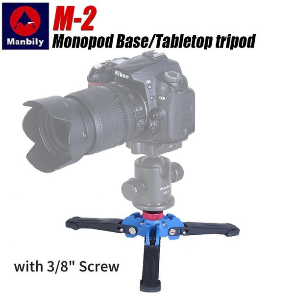 

manbily m-2 mini tabletripod monopod stand base support with standard 3/8" screw for video dslr camera head cellphone tripods